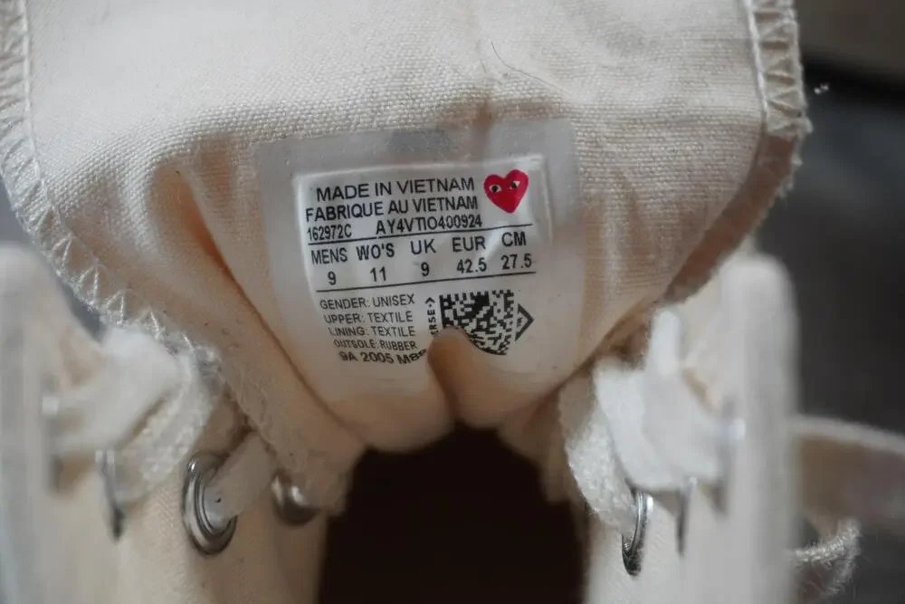 Converse Chuck Taylor All Star 70 Hi Top Comme des Garcons Play Multi Heart US 9